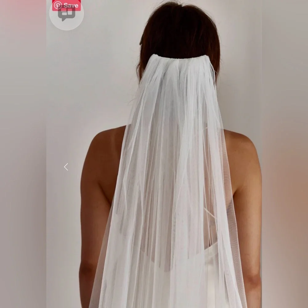 Grace Loves Lace White Long Bridal Veil with Floral Comb